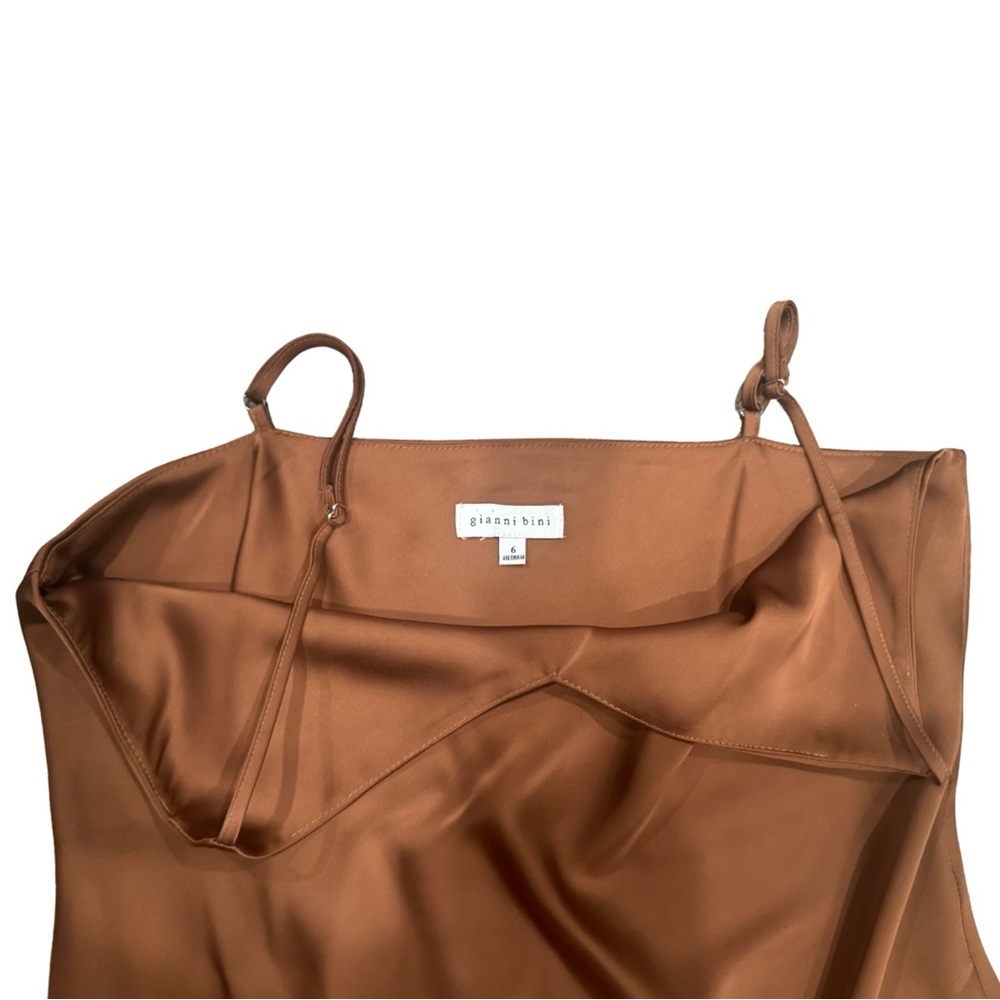 Gianni Bini | Copper Satin Slip Dress - Picture 3 of 3